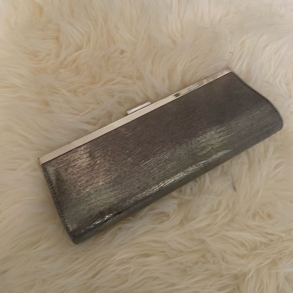 Banana Republic silver clutch